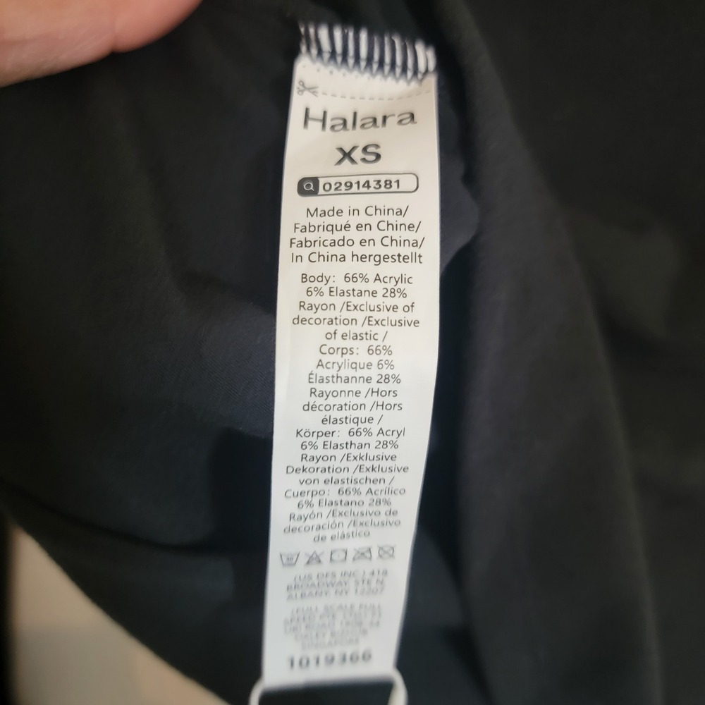 Halara Scoop Neck Long Sleeve Work Warming T-Shirt NEW XS Basic Heatcore Fleece‎ - Picture 14 of 16